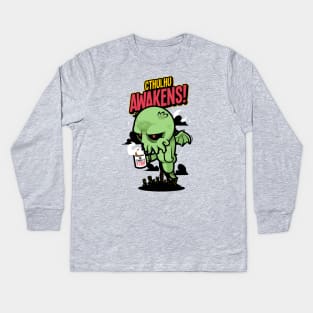 Cthulhu Awakens! Kids Long Sleeve T-Shirt